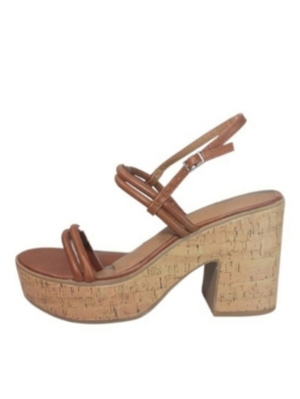 Universal Thread Platform Women's 11 Brown Strappy Ankle Buckle Memory Foam Shoe